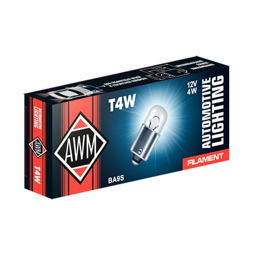 Лампа накаливания AWM T4W 12V 4W (BA9S)