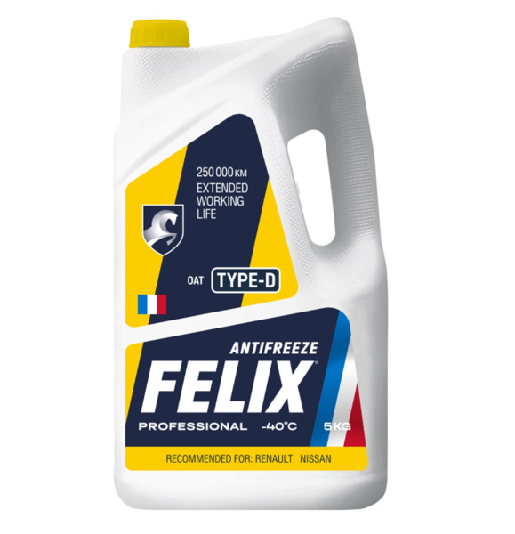 Антифриз FELIX TYPE D (желтый) 5кг