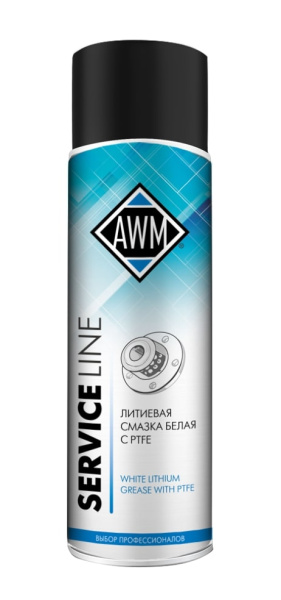 Смазка литиевая белая с PTFE AWM 650 мл. аэрозоль