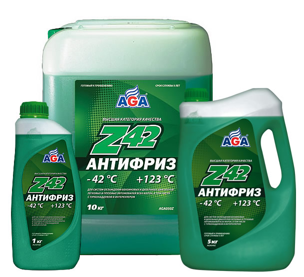 AGA064Z Антифриз зеленый -42С  48 л
