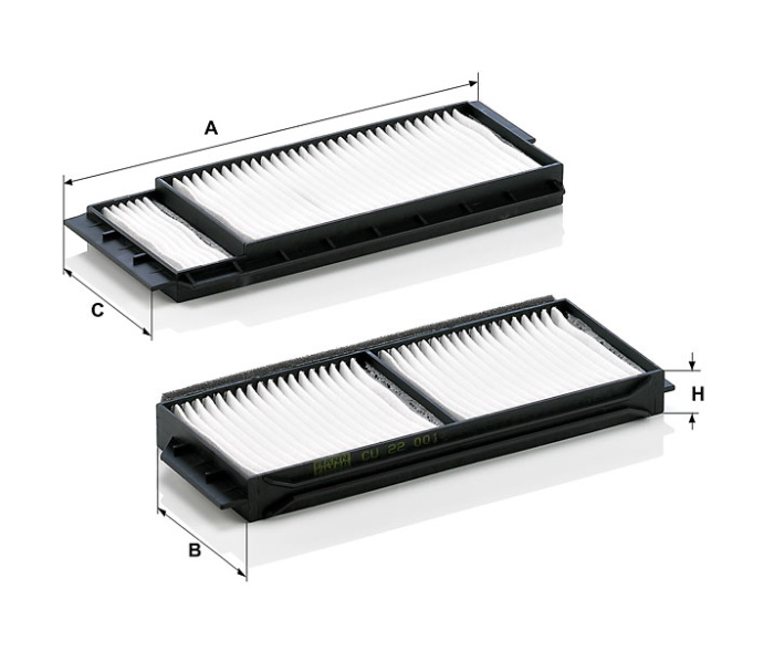 MANN-FILTER CU 22 001-2 Фильтр салонный