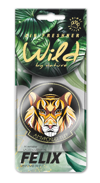 Ароматизатор бумаж. FELIX WILD BY NATURE Амурский тигр