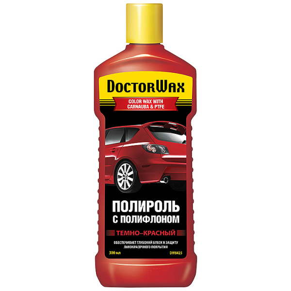 DW8425 Цветная полироль с тефлоном. Темно-красная. 300 мл