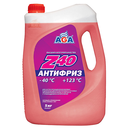 AGA002Z Антифриз красный -40С  5 кг