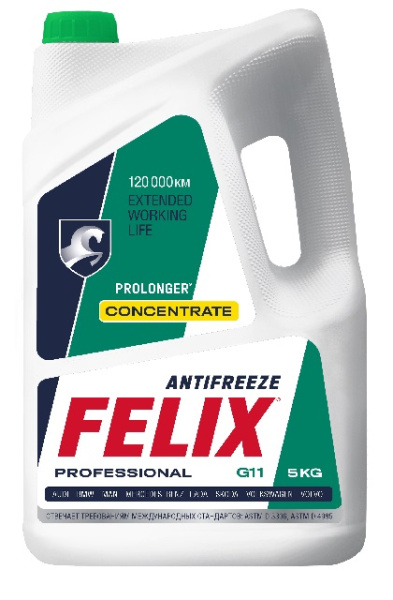 Концентрат антифриза FELIX Prolonger (зеленый) 5 кг.