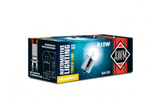 Лампа накаливания AWM R10W 24V 10W (BA 15S)