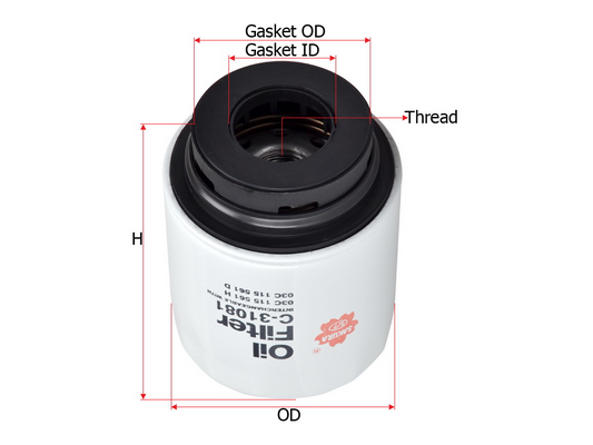 Sakura C31081 Фильтр масляный