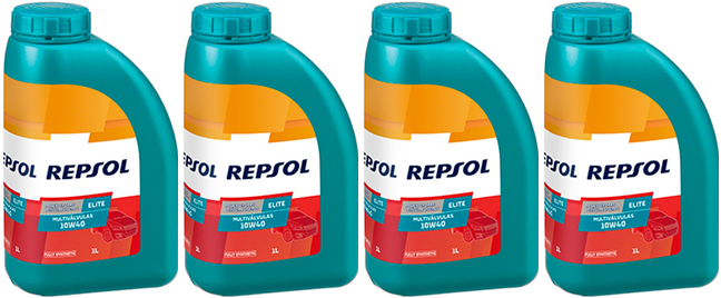 Масло моторное Repsol ELITE MULTIVALVULAS 10W-40 промоупаковка 4 шт по 1л