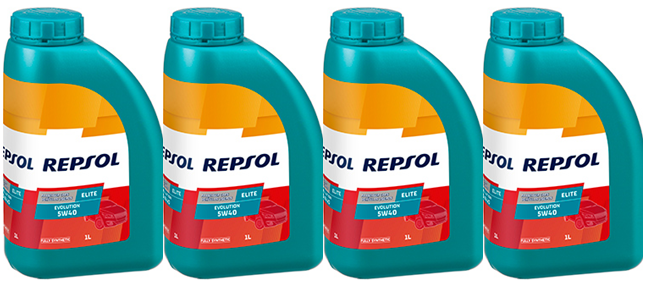 Масло моторное Repsol ELITE EVOLUTION 5W-40 промоупаковка 4 шт по 1л