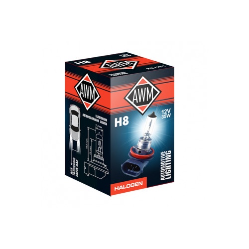 Лампа галогенная AWM H8 12V 35W(PGJ19-1)