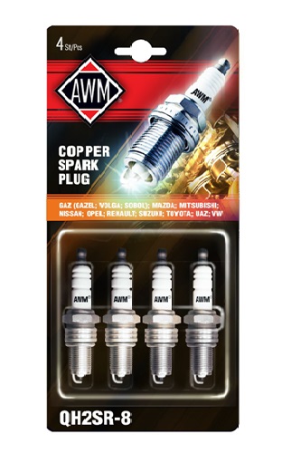 Свечи зажигания AWM QH2SR-8, медь, блистер (4 шт)