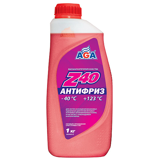 AGA001Z Антифриз красный -40С  1 кг