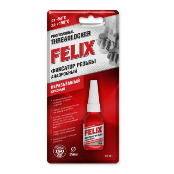 Фиксатор резьбы красный FELIX 6 мл.